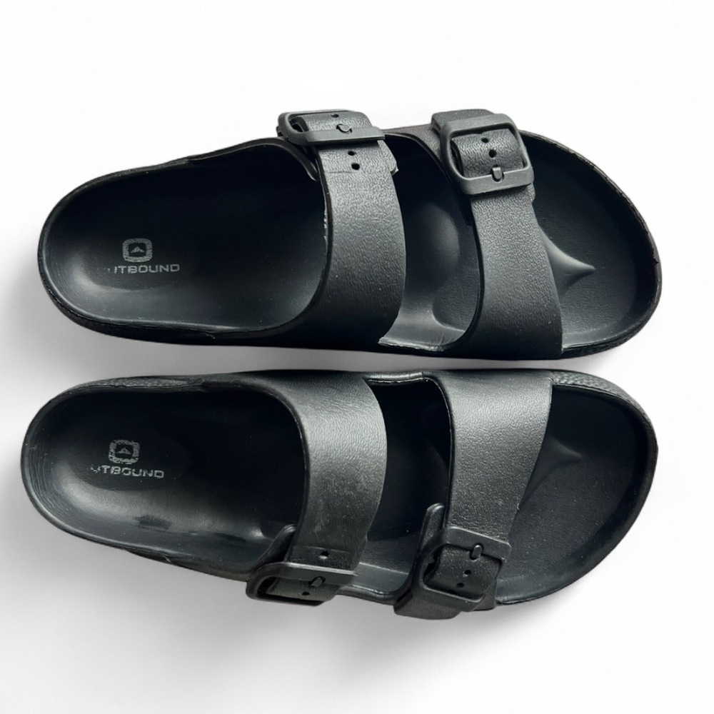 Outbound Womens Black Outdoor Camping Plastic Casual‎ Slide Sandals Size 8